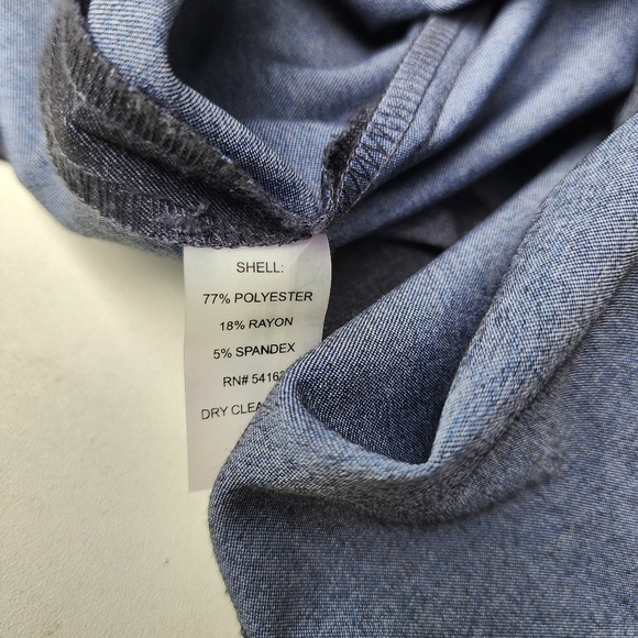 Calvin Klein Womens Blue Denim Chambray Sleeveless Sheath Midi Dress Bodycon 4 - Picture 9 of 16